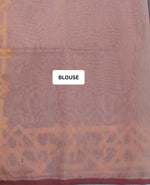 Peach Muslin Silk Saree blouse