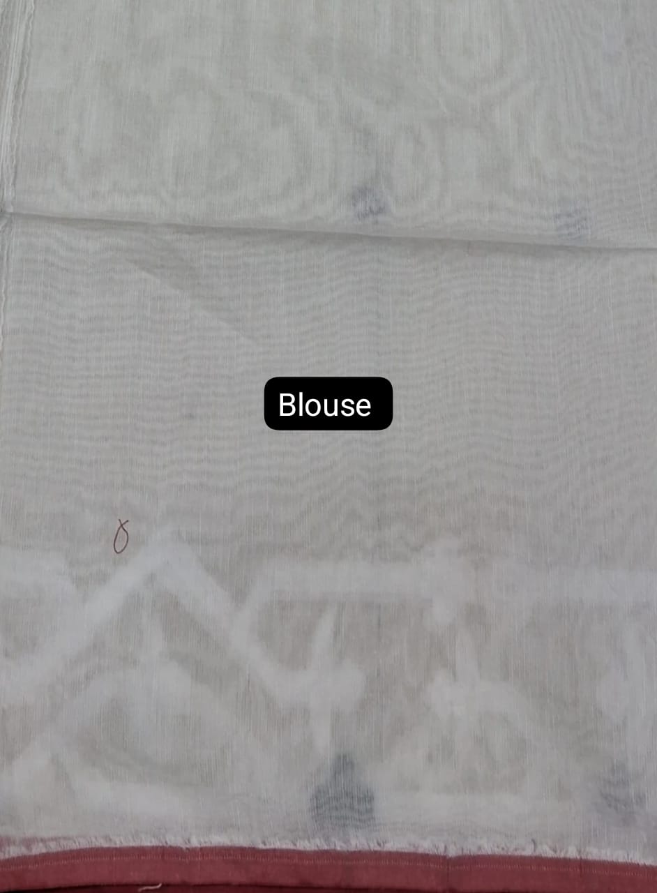 White Muslin Saree Blouse