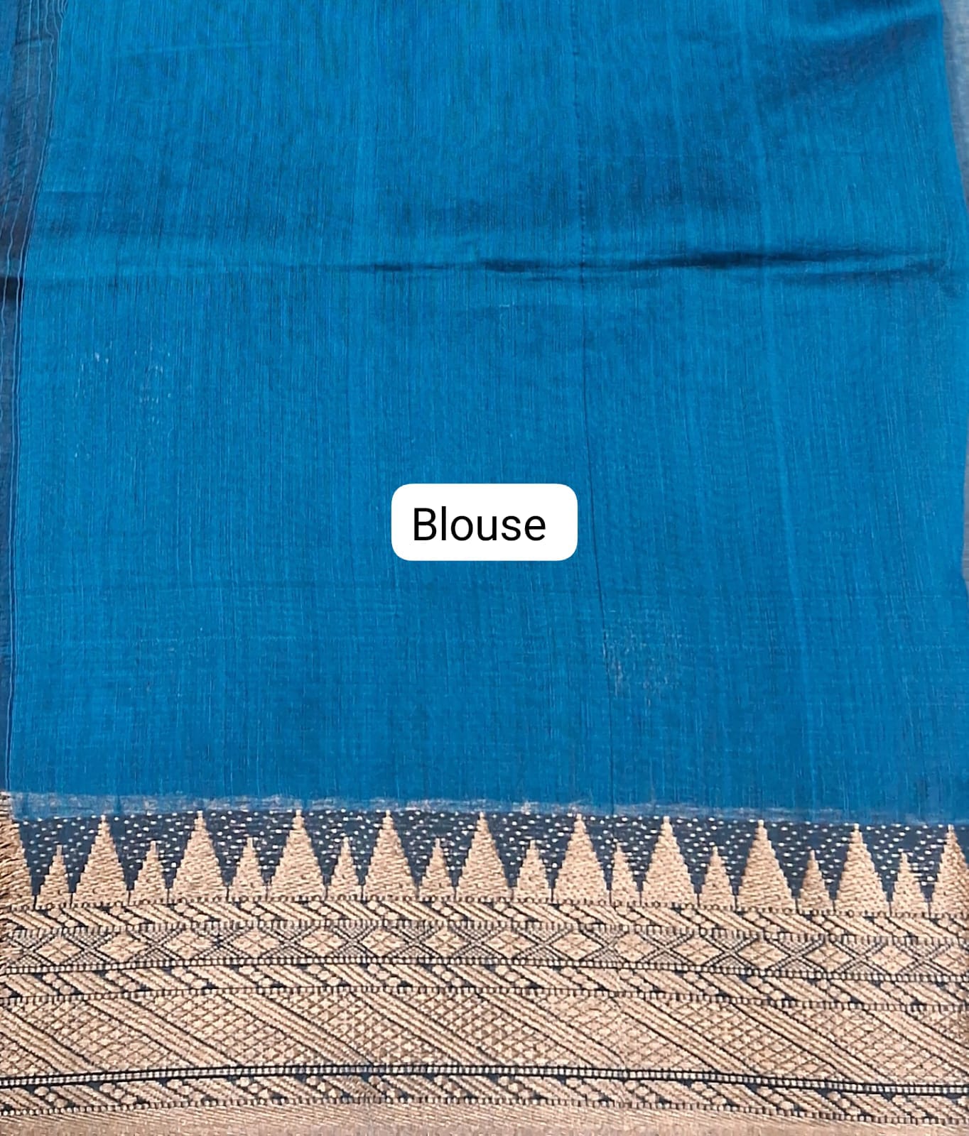 Blue Muslin Saree blouse