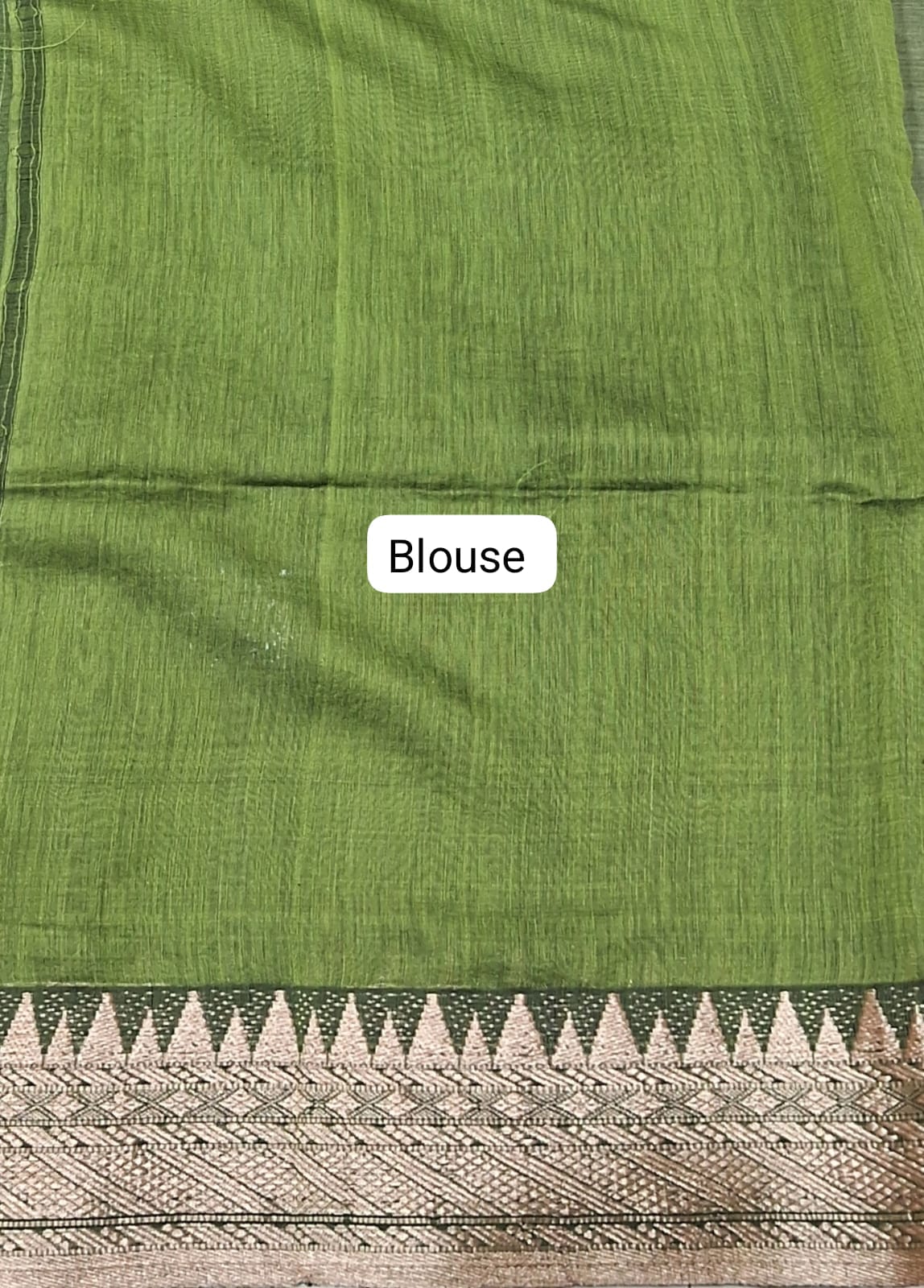 Leaf Green Muslin Saree blouse