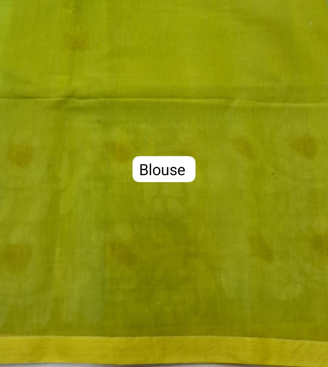 Green Jamdani woven Muslin Saree Blouse