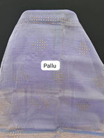 Lavender Muslin Silk Saree pallu