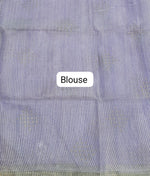 Lavender Muslin Silk Saree blouse