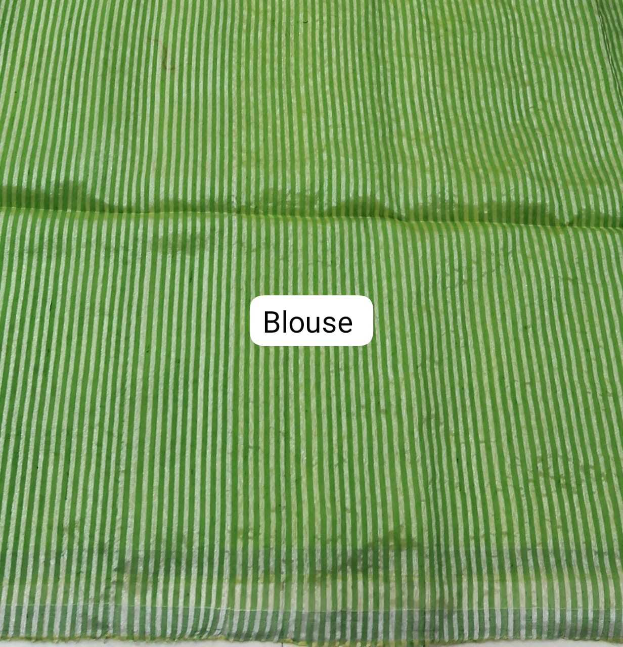 Parrot Green Muslin Saree Blouse
