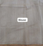 Pure White Muslin Silk Saree blouse