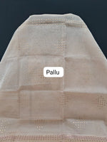 Beige Muslin Silk Saree pallu