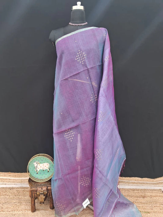 Elegant Purple Muslin Saree 