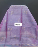 Elegant Purple Muslin Saree pallu
