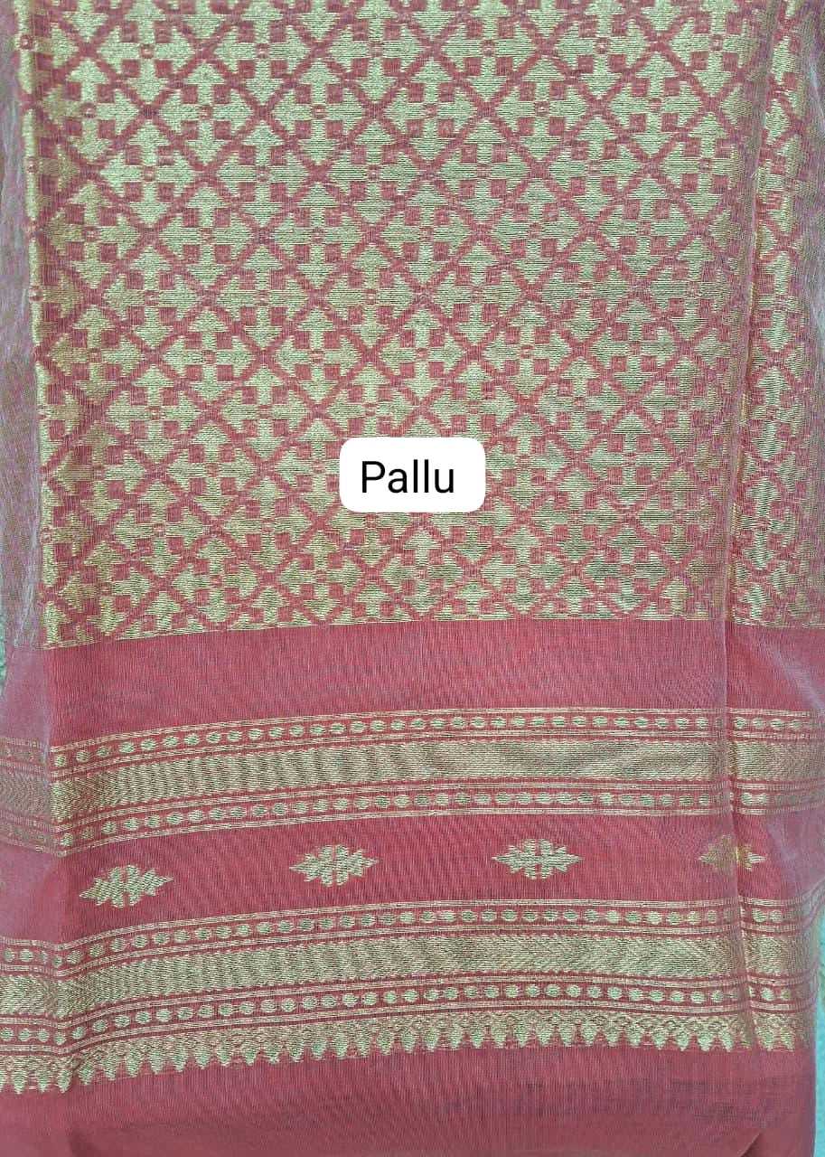 White Muslin Saree Pallu