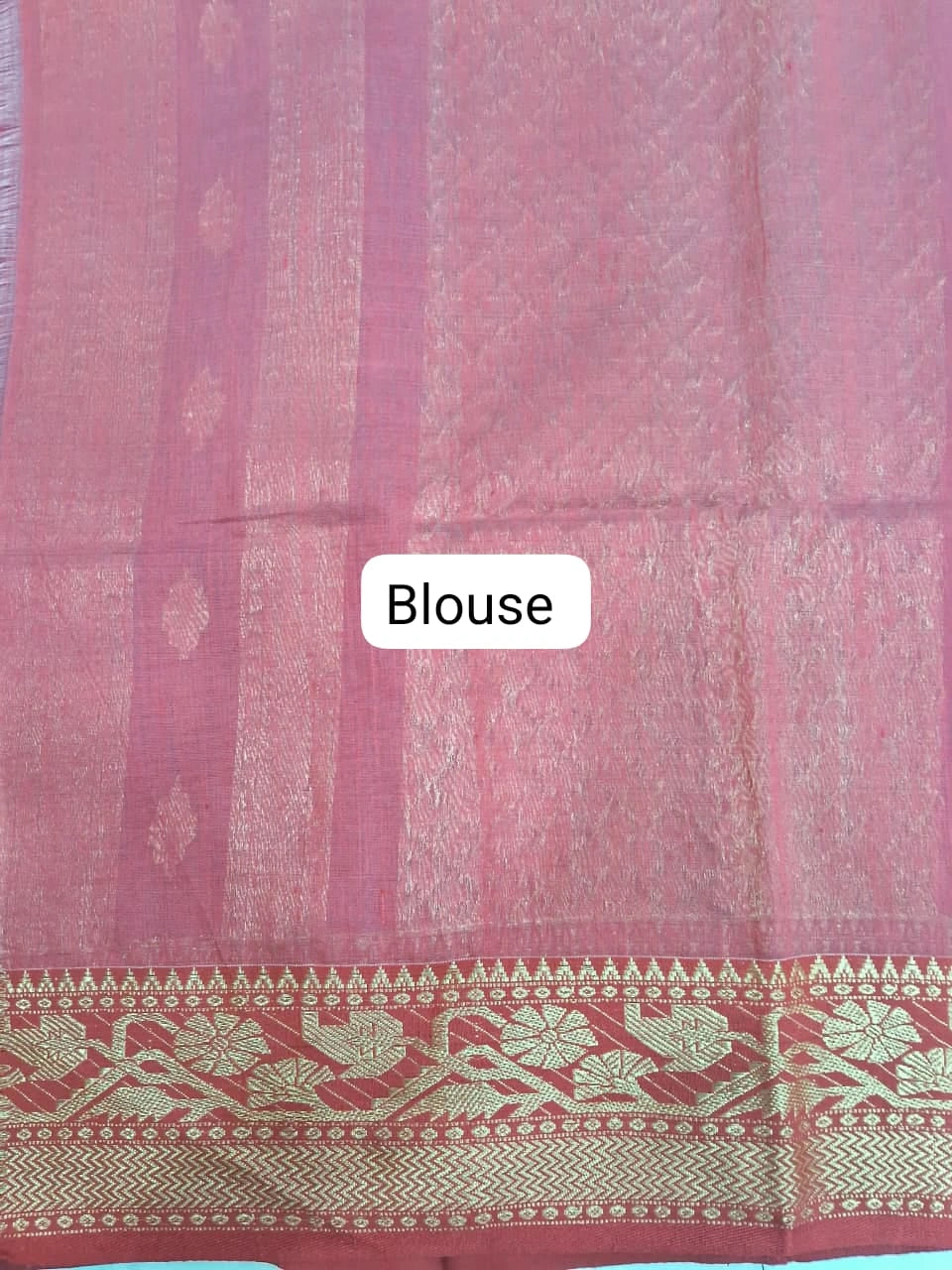 Sky Blue Muslin Saree Blouse