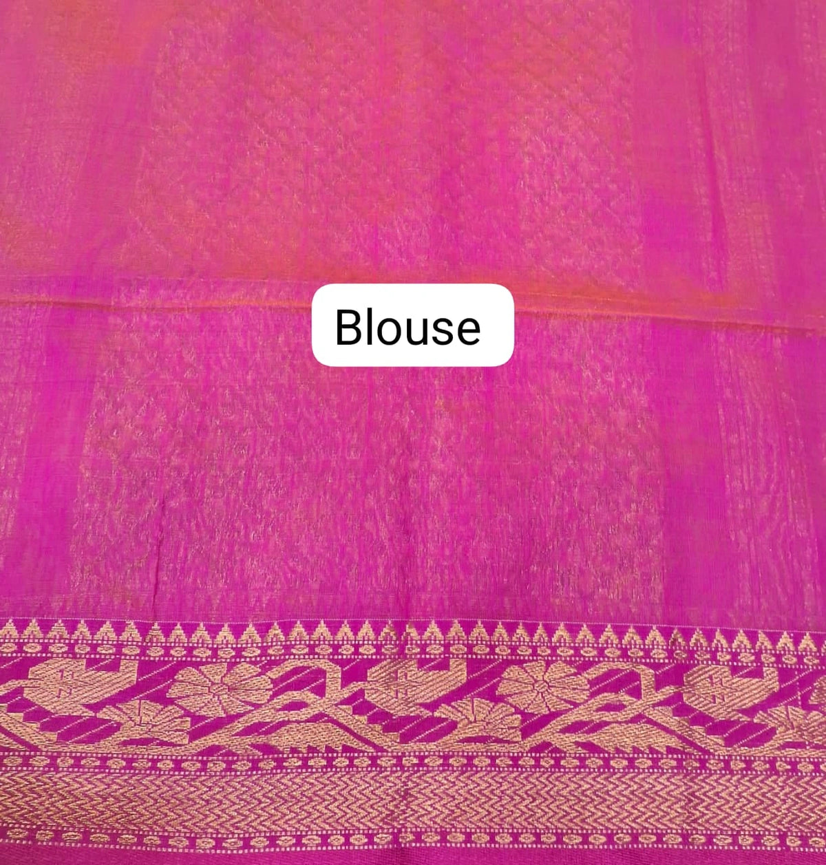 Green muslin saree Blouse
