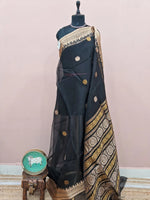 Black Muslin Saree
