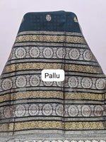 Black Muslin Saree Pallu