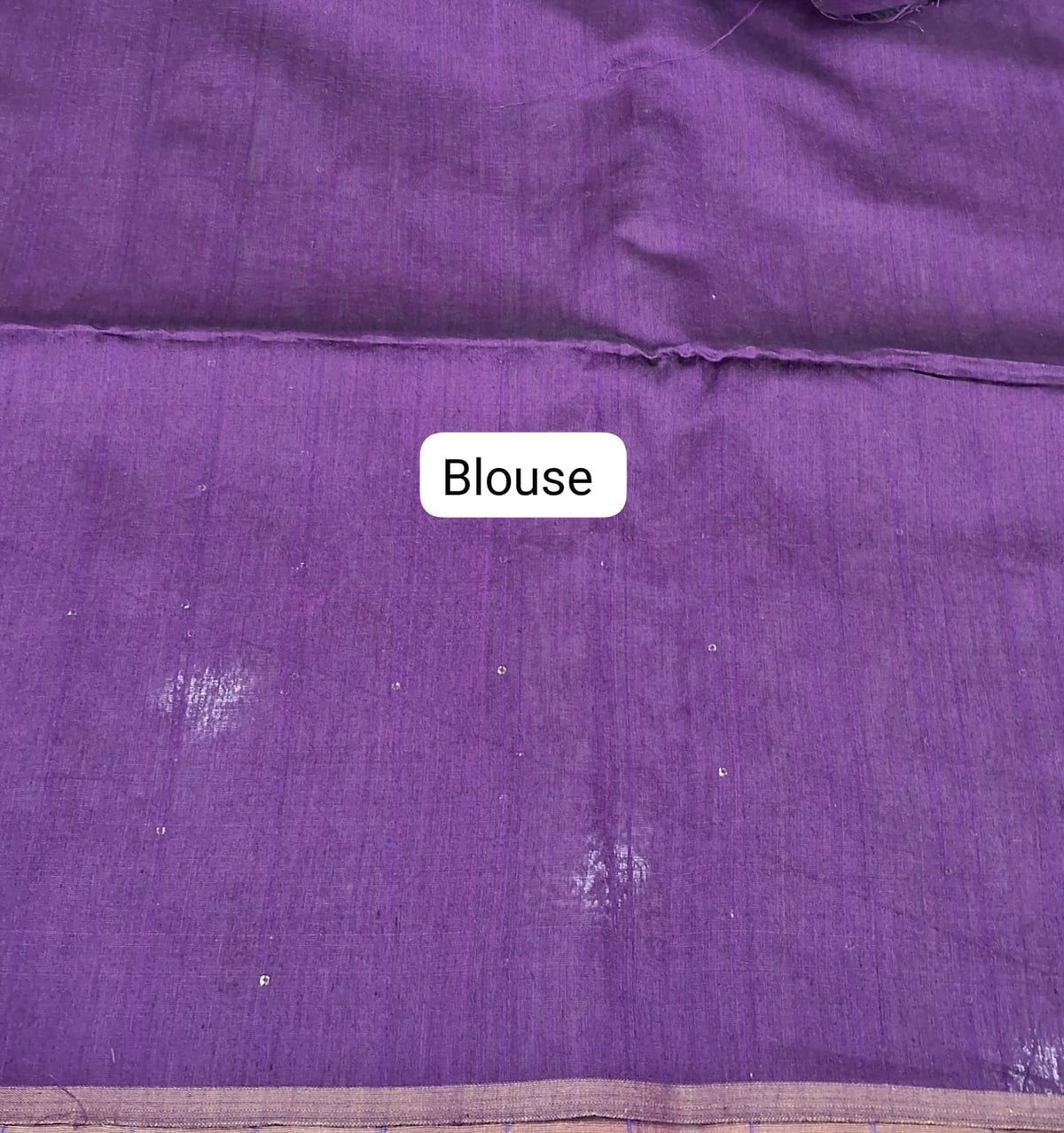 Purple Pure Muslin Saree Blouse