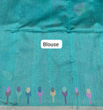 Rama Pure Green Muslin Saree Blouse