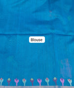 Royal Pure Blue Muslin Saree Blouse