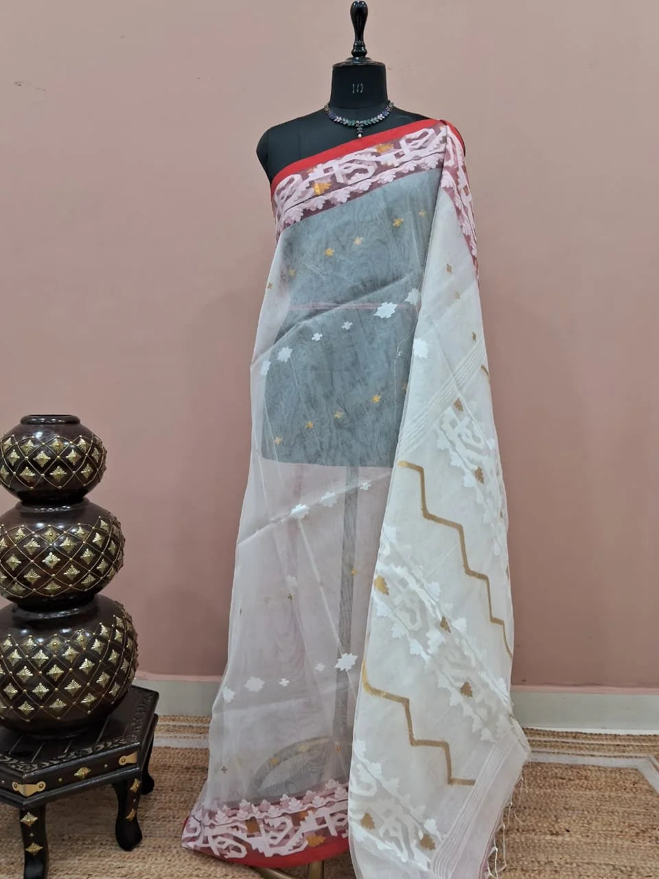 White Muslin Saree