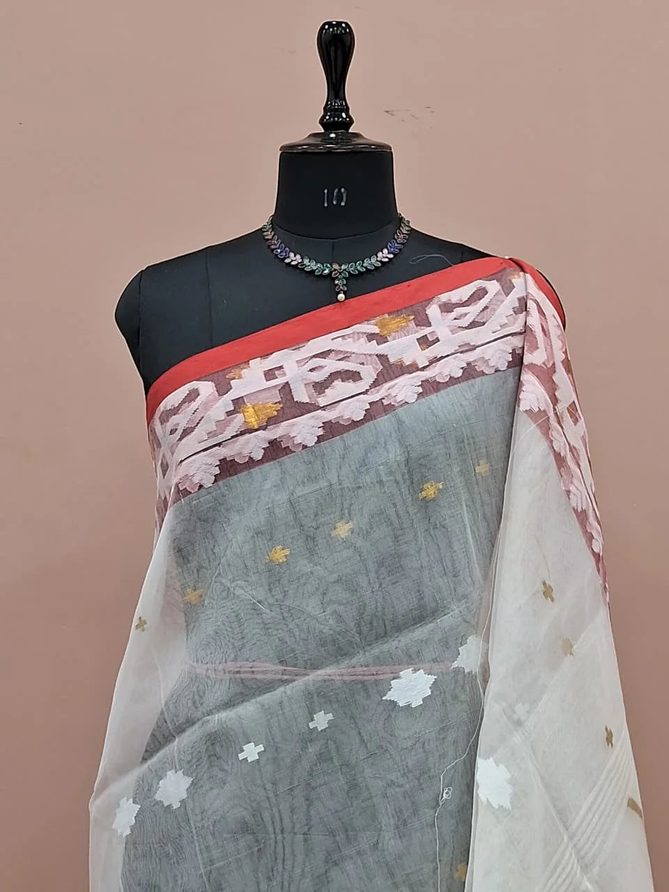 White Muslin Saree 1