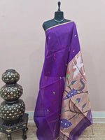 Purple Muslin Saree 