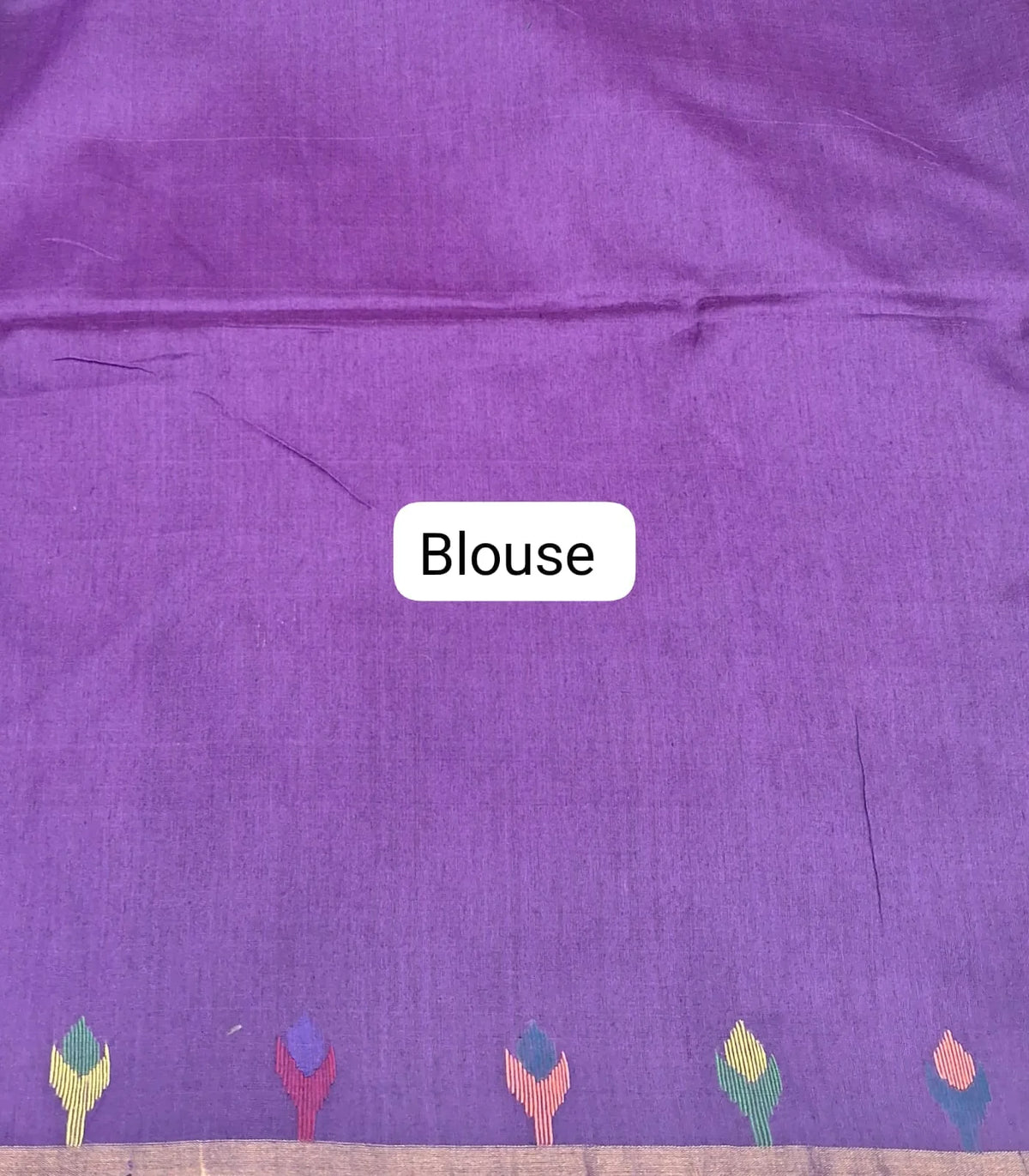 Purple Muslin Saree  Blouse