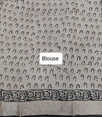 Beige Maheshwari Cotton Saree Blouse