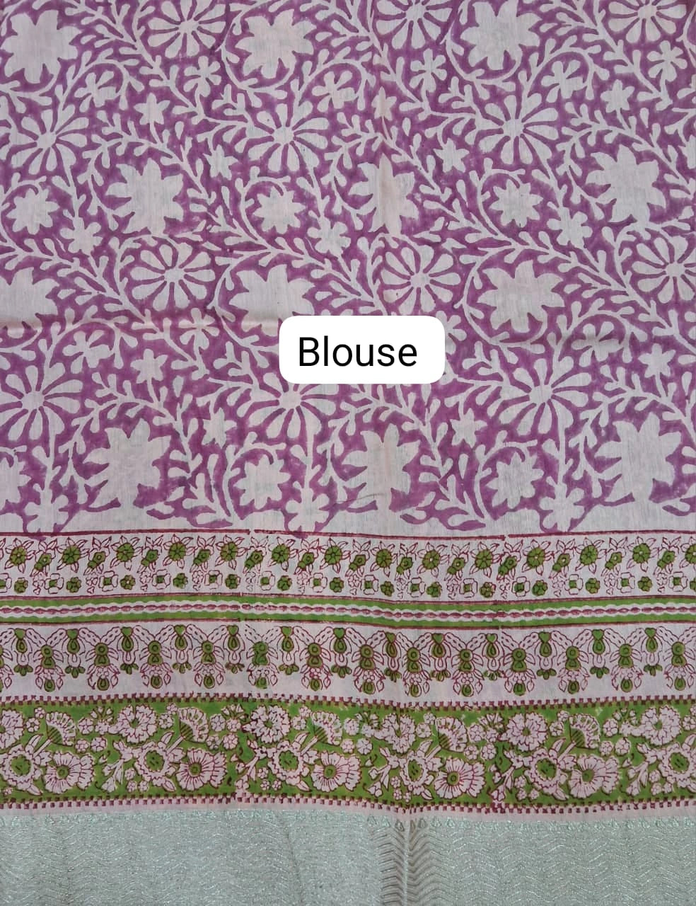 Elegant Peach Maheshwari Cotton Saree blouse
