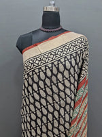 Black Maheshwari Cotton Saree 1