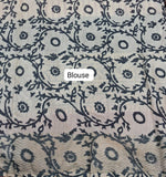 Cream Maheshwari Cotton Saree Blouse