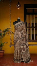 Traditional Peach Maheshwari Cotton