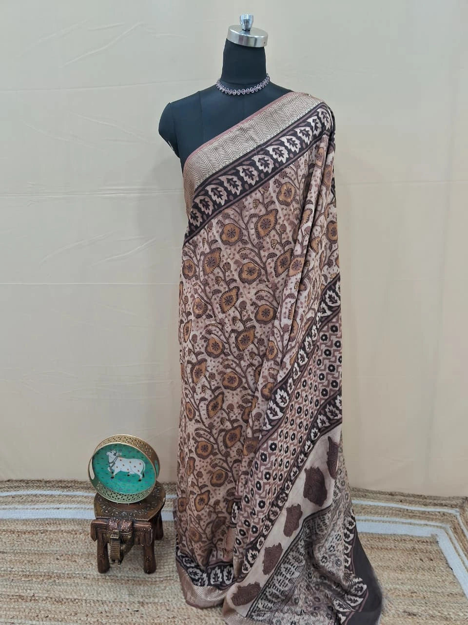 Traditional Peach Maheshwari Cotton 