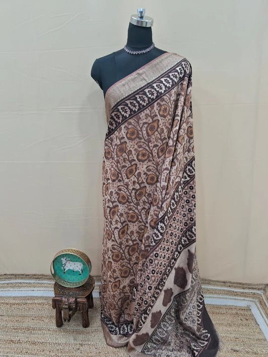 Traditional Peach Maheshwari Cotton 