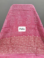 Melon Pink Maheshwari Cotton Saree Pallu