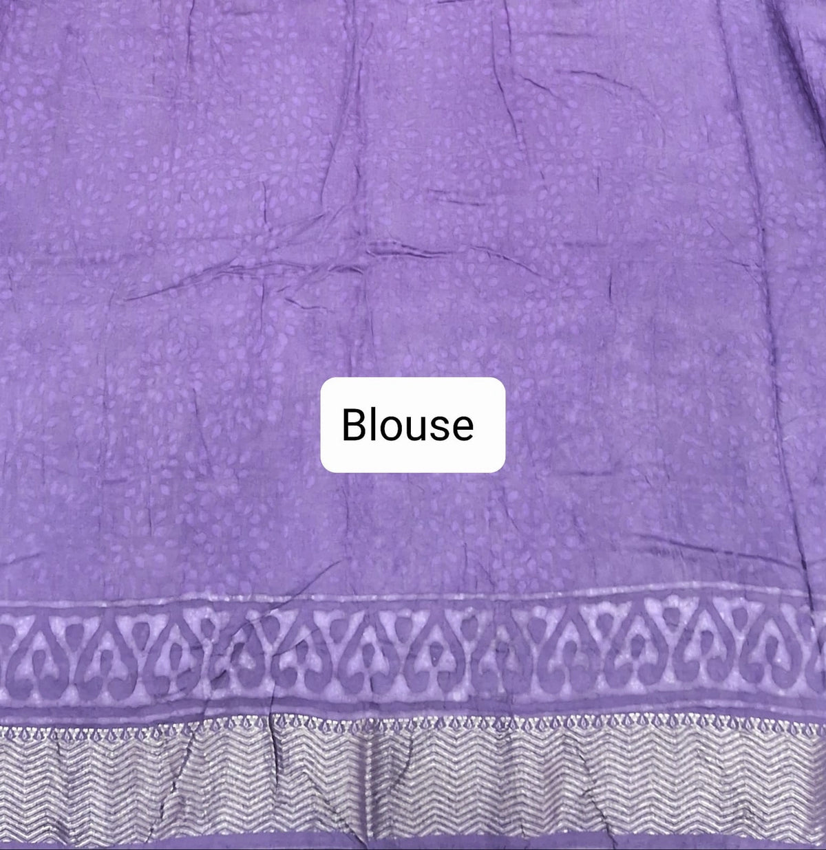 Purple Maheshwari Cotton Saree Blouse