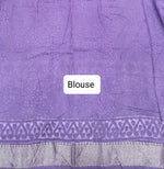 Purple Maheshwari Cotton Saree Blouse