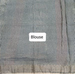 Black Plain Maheshwari Cotton Saree Blouse