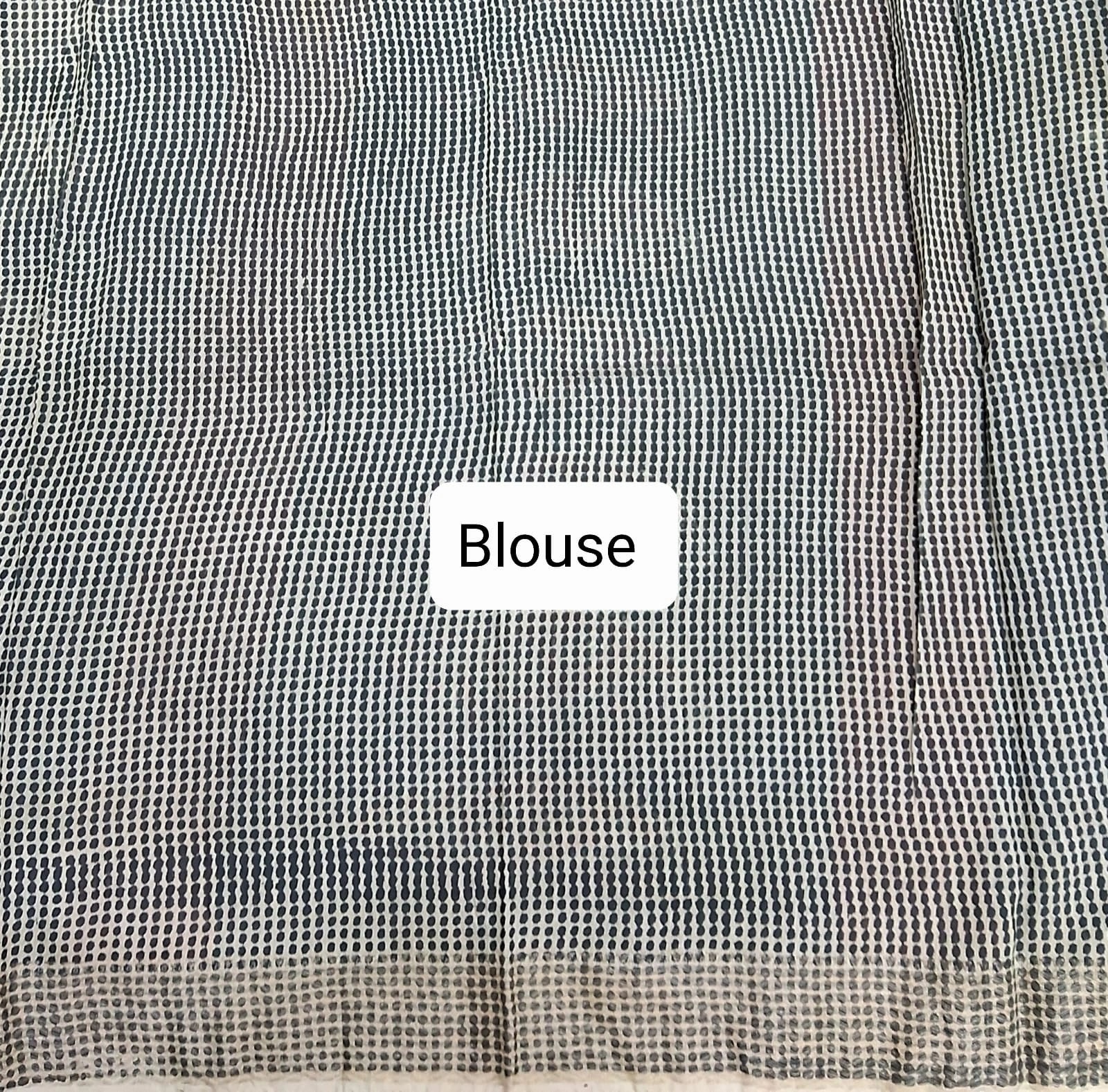 Black Plain Maheshwari Cotton Saree Blouse