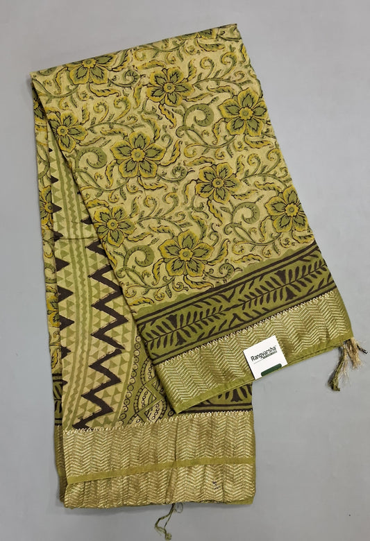 Green Maheshwari Cotton Saree