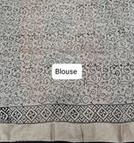 Off White Maheshwari Cotton Saree Blouse