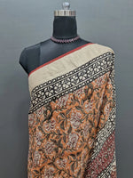  Orange Maheshwari Cotton Saree  1