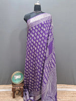 Lavender Maheshwari cotton saree
