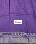 Lavender Maheshwari cotton saree Blouse