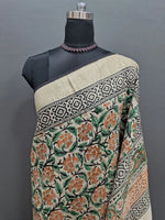 Cream Maheshwari cotton saree 1