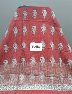 Black plain Maheshwari cotton saree pallu