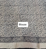 Cream Pure Maheshwari cotton saree Blouse