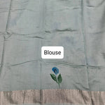 Light mint green Maheshwari cotton saree Blouse