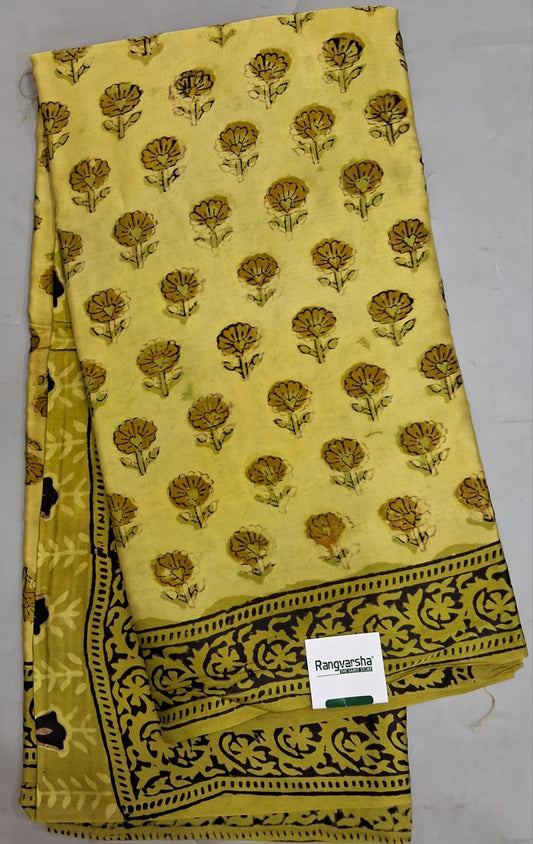 Olive Green Model Silk Saree