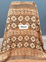 Beige Modal Silk Saree pallu