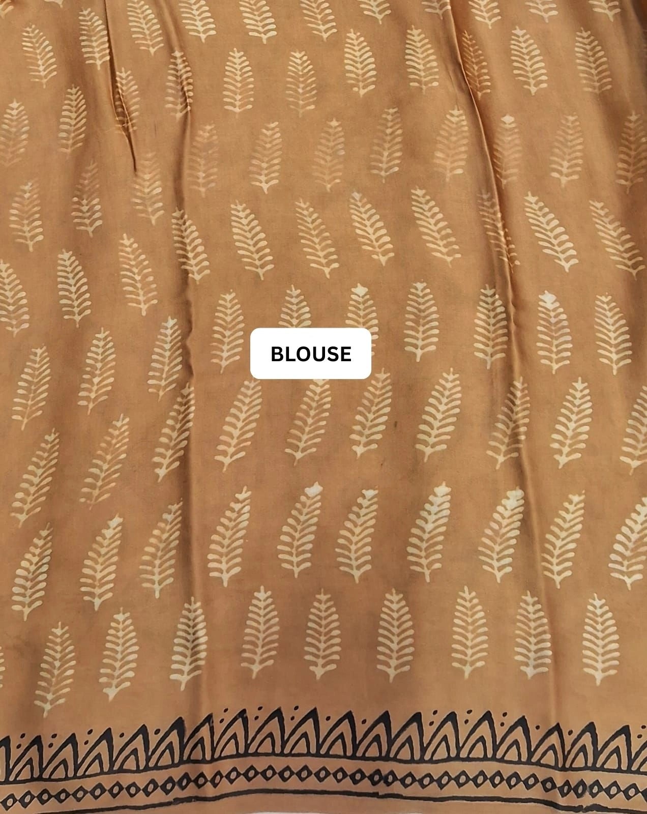 Beige Modal Silk Saree  blouse