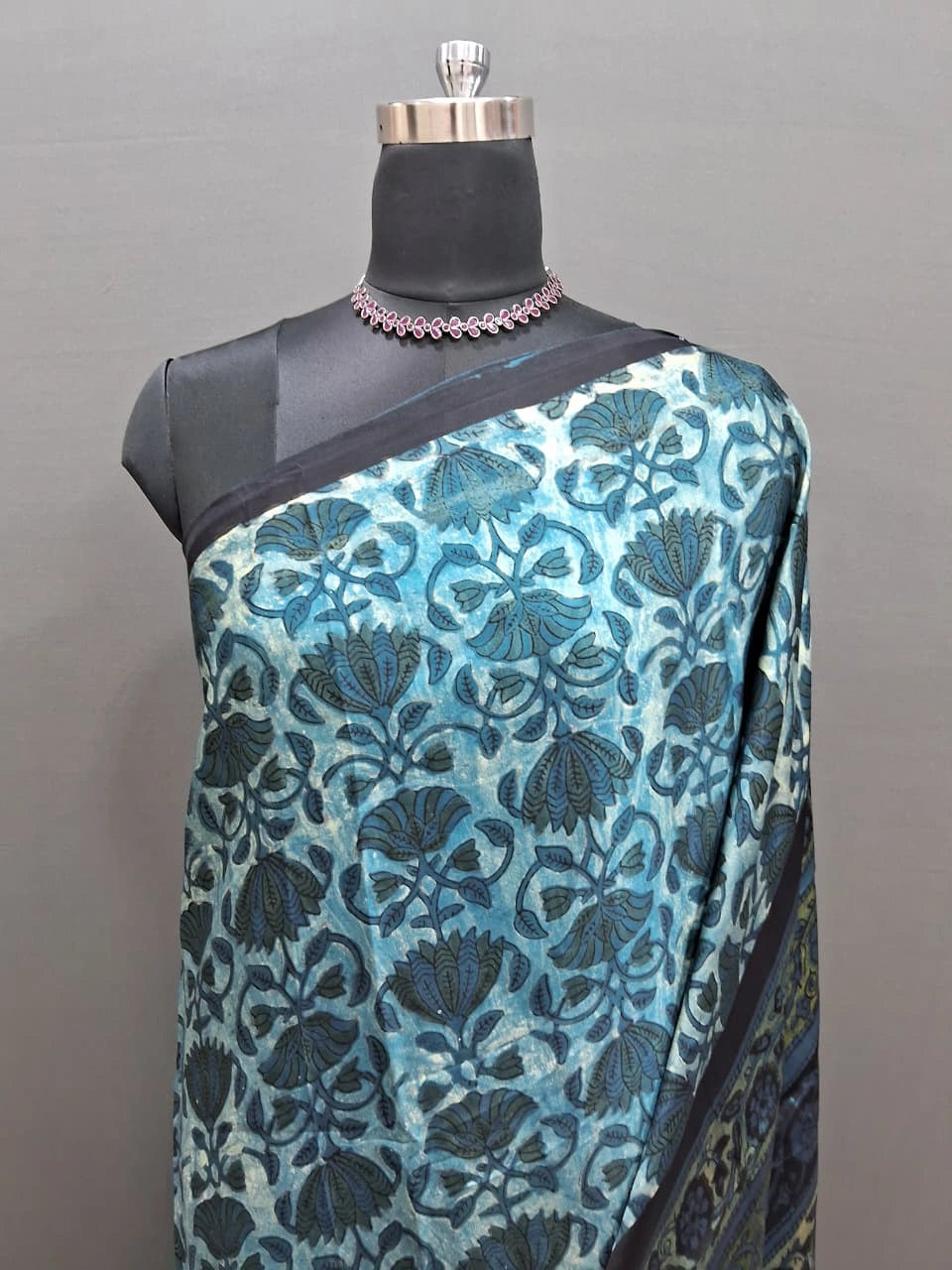 Baby Blue Modal Silk Saree 1