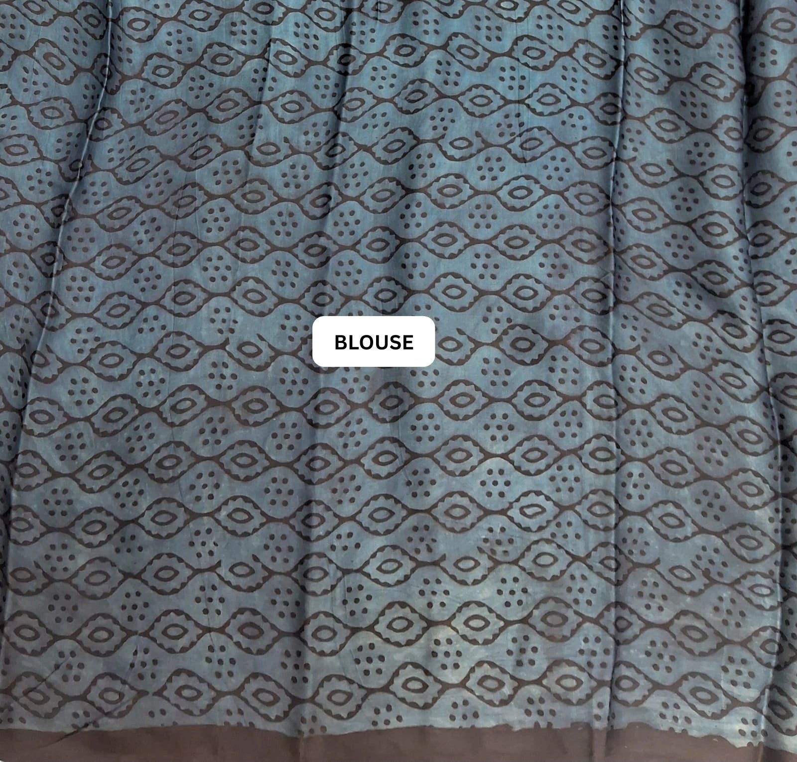 Baby Blue Modal Silk Saree blouse